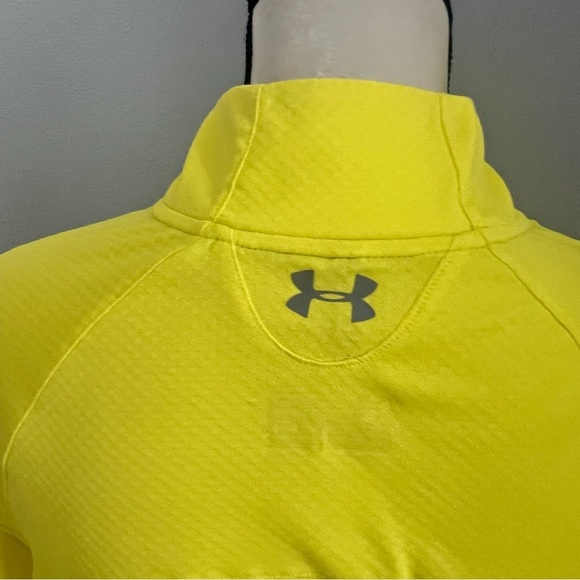 Under Armour Yellow Fitted Long Sleeve Polo - Picture 6 of 11